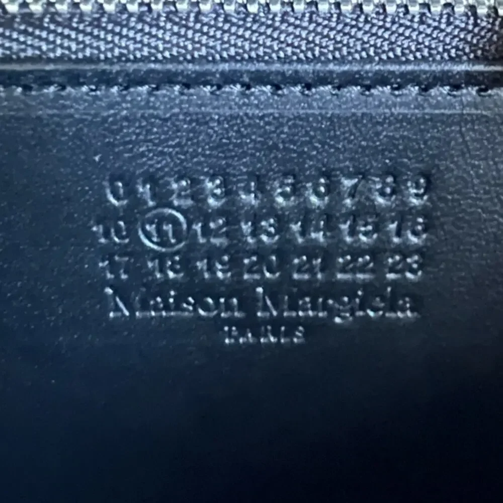 Maison Margiela MM11 SS17 Mirror Leather Four-Stitch Long Wallet Metallic Silver